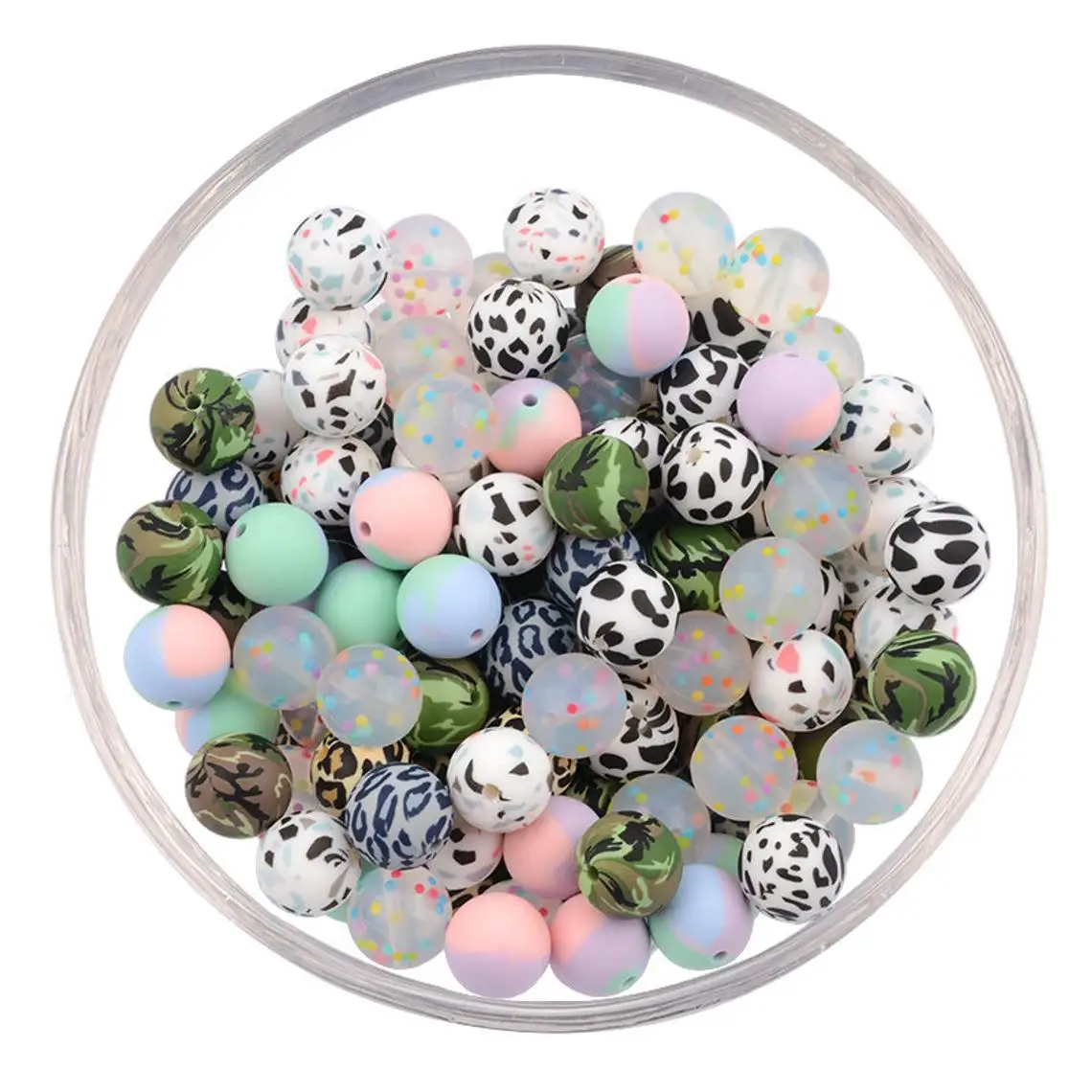 BPA Baby Chewable Silicone Beads 15mm for Necklace