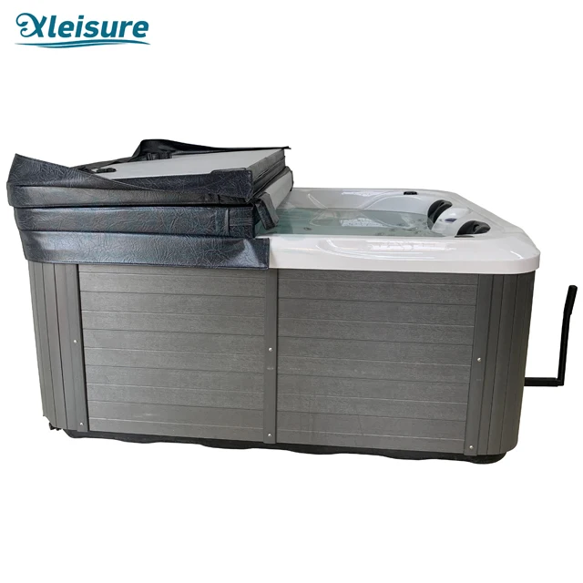 Hot-selling outdoor waterproof durable balboa whirlpool foam custom spa cover for hot tubs for massage spa in charcoal