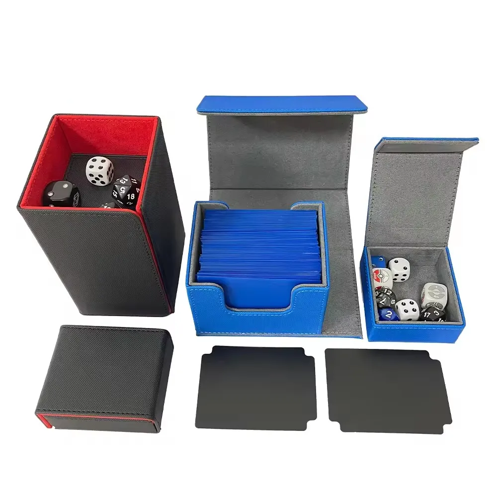 100+ Magnificent With Dice Tray Magic of Gathering Dragon Shield Cover PU Leather Board Card Playing Leather Board Game Deck Box