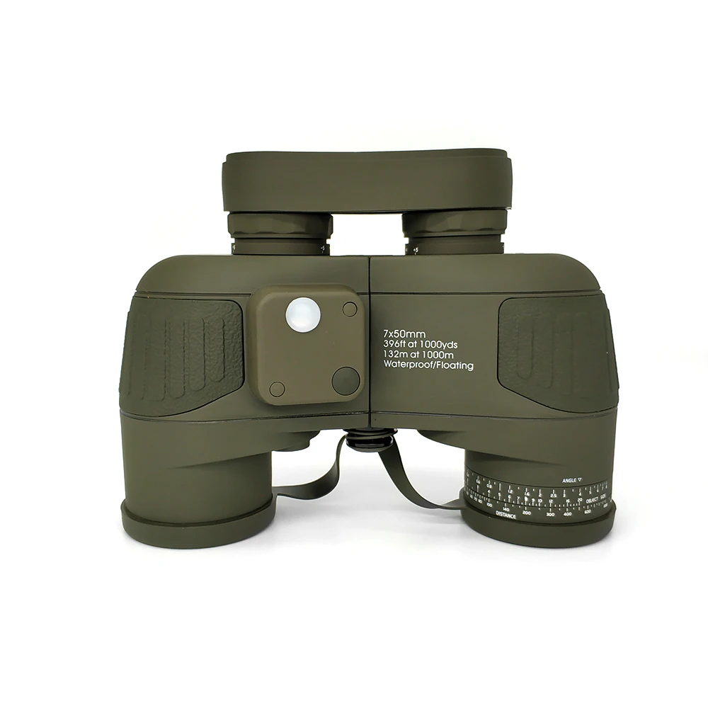 Green Binoculars 7x50 10x50 Binoculars Waterproof Telescope with Internal Rangefinder & Compass