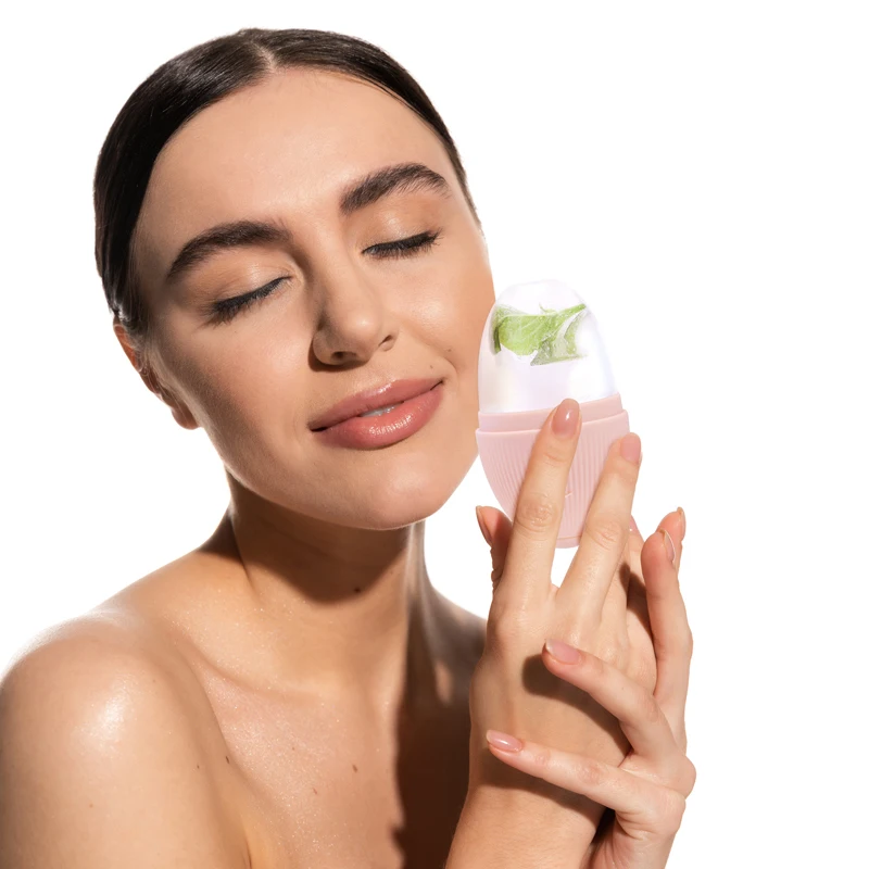 Portable Mini Silicone Freeze Facial Ice Roller Face Massager Ice Cube Roller For Face And Eye Body