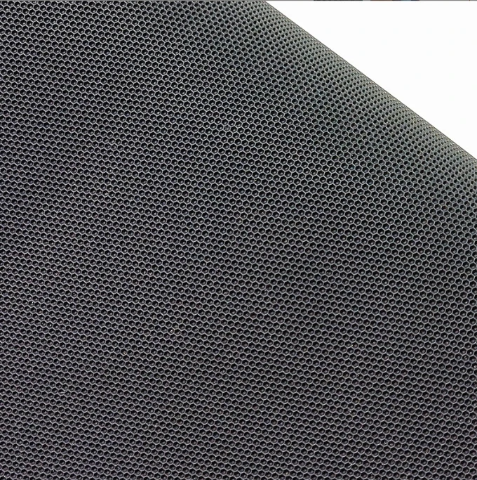 Black PVC leather honeycomb small hexagonal concave anti-slip leather for automotive interior cushion