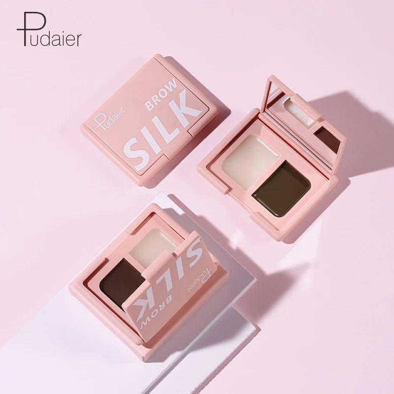 Wholesale Cosmetics Private  2 in 1 Combination Eyebrow Gel Natural Wild Waterproof Solid Shape Eyebrow makeup