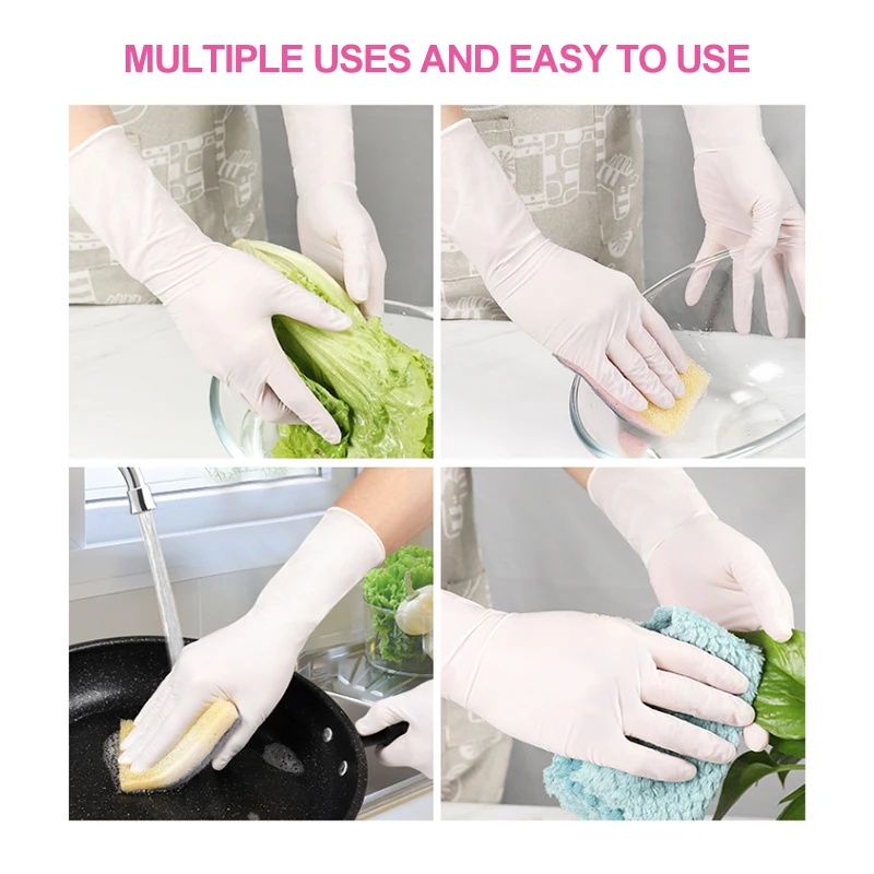 Manufacturer Industrial Cleanroom Work 12inch White Disposable Powder Free Nitrile Gloves
