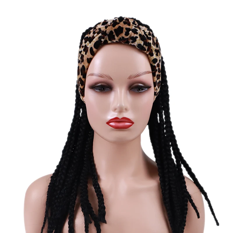 
22inch synthetic Headband curly wholesale braided Machine Made Wig Low MOQ 