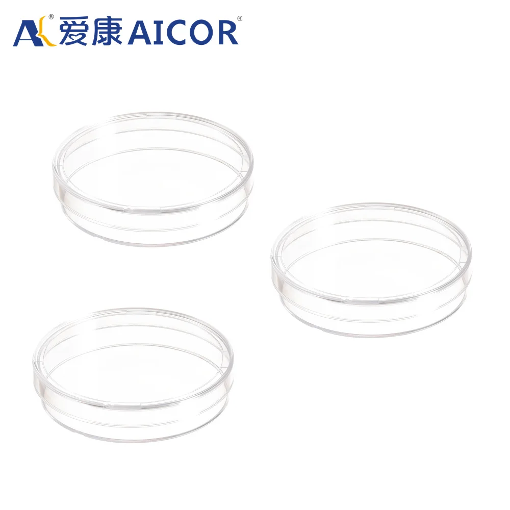 AICOR Disposable EO Sterile Cell Culture Vessel  Bacteria Tissue Culture Plate Plastic Petri dish 90cm