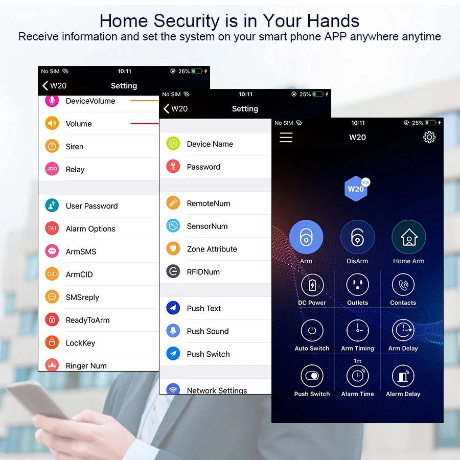 KERUI WIFI GSM Home Security Alarm System With 2.4 inch TFT Touch Panel APP Control Wireless Smart Home Burglar Alarm IP Camera