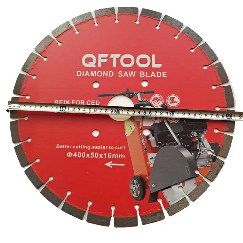 Efficient 16 inch 400mm new and old road reinforced concrete diamond laser welding cutting disc