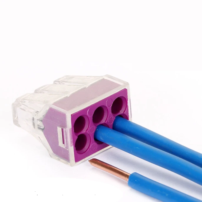 Inexpensive fast wire connector 6-hole