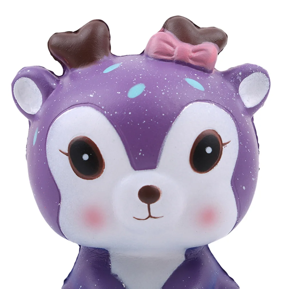 2024 New Custom Squeeze Toys  4.3 Inch Galaxy Cream Scented Slow Rising Squish Deer Kids Toys Animals Deel Gifts