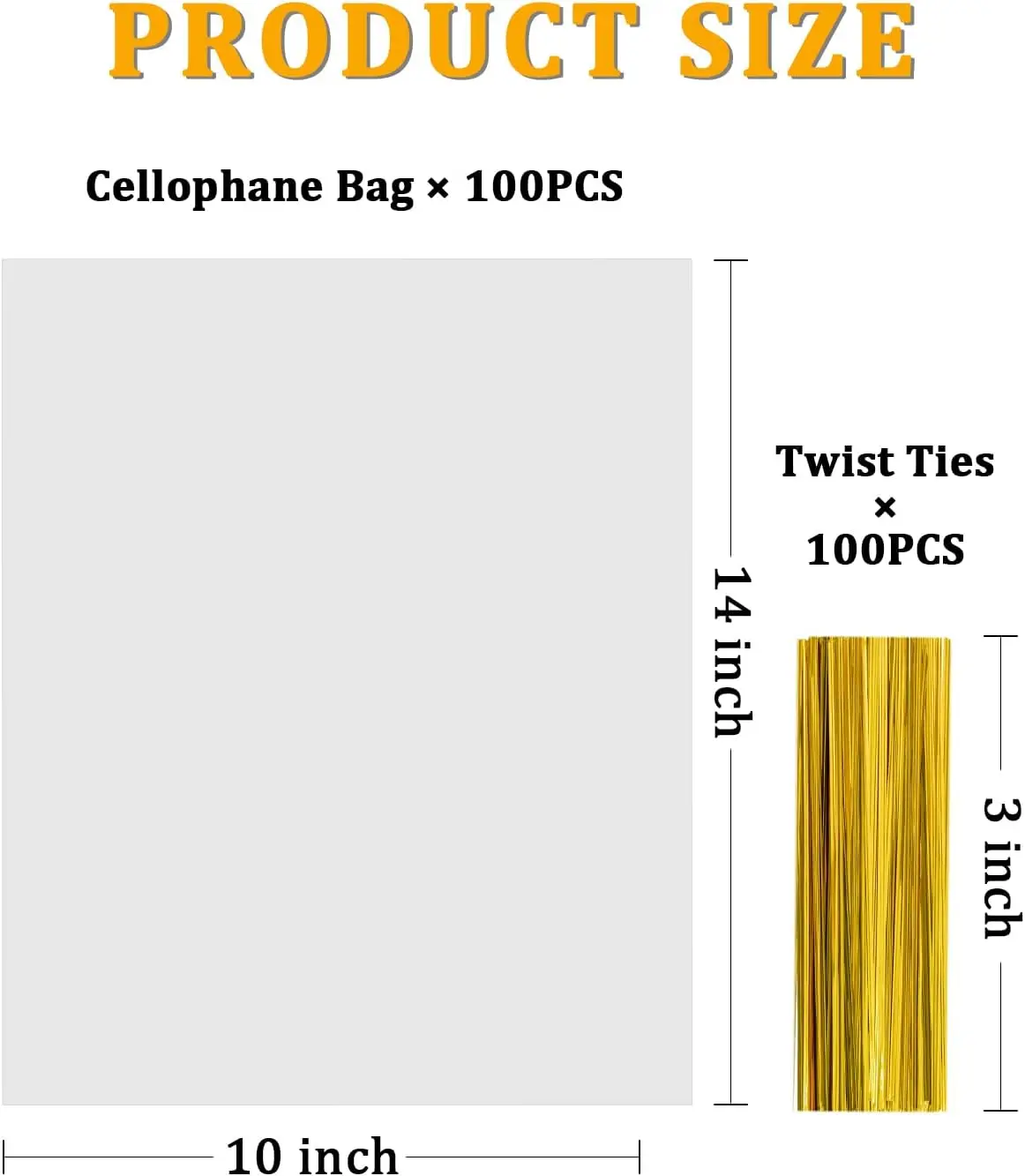 Cellophane Bags Wrap Large Clear Party Favors Clear Treat bag with Ties Plastic Gift Bag