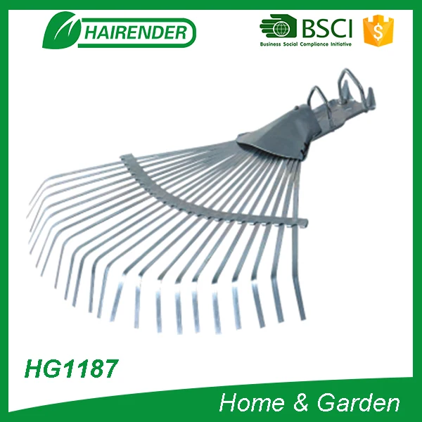 
22T new style fan lawn hand galvanized lawn leaf rakes 