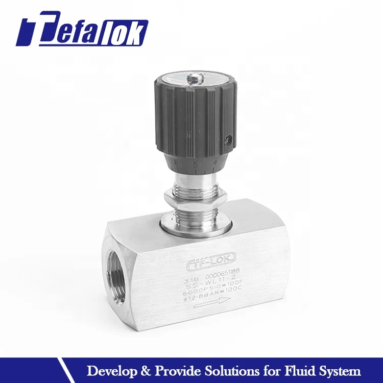 small hydraulic flow control needle valves