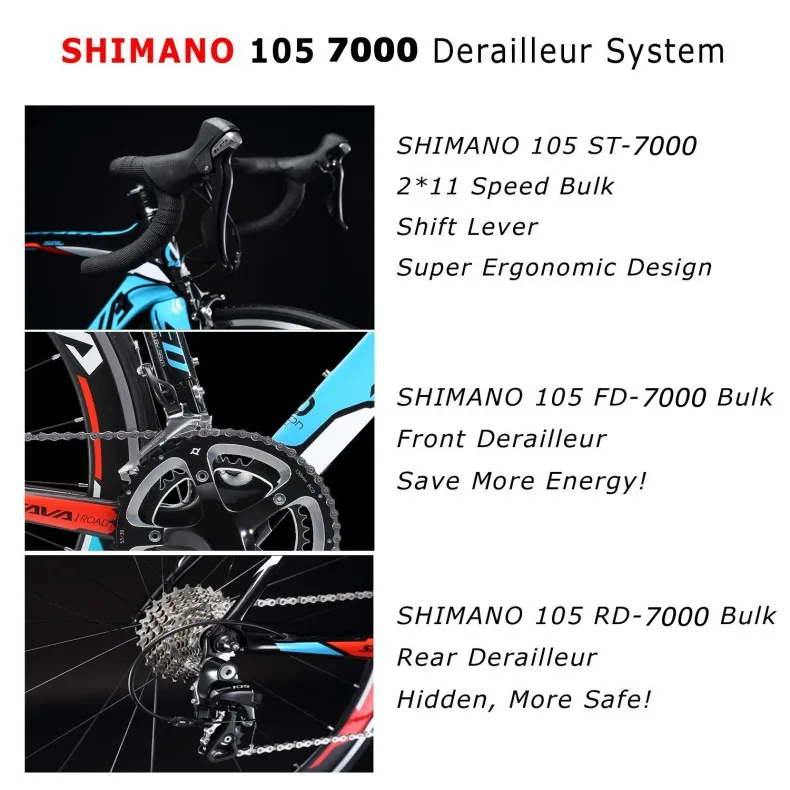 durable suitable Advanced portable  700C*440/480/500/580mm 160-185cm carbon fiber road bike bicycle