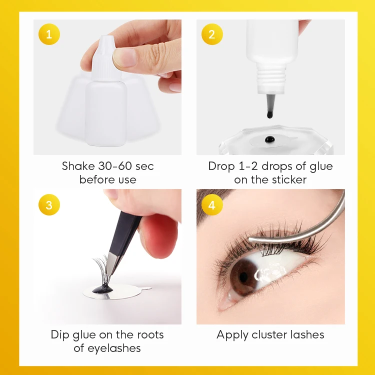 Hollyren NO PMMA glue long-lasting waterproof customized lash glue for eyelash extensions