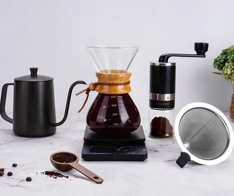 Nordic style coffee utensils gift box hand-brewed stainless steel coffee set