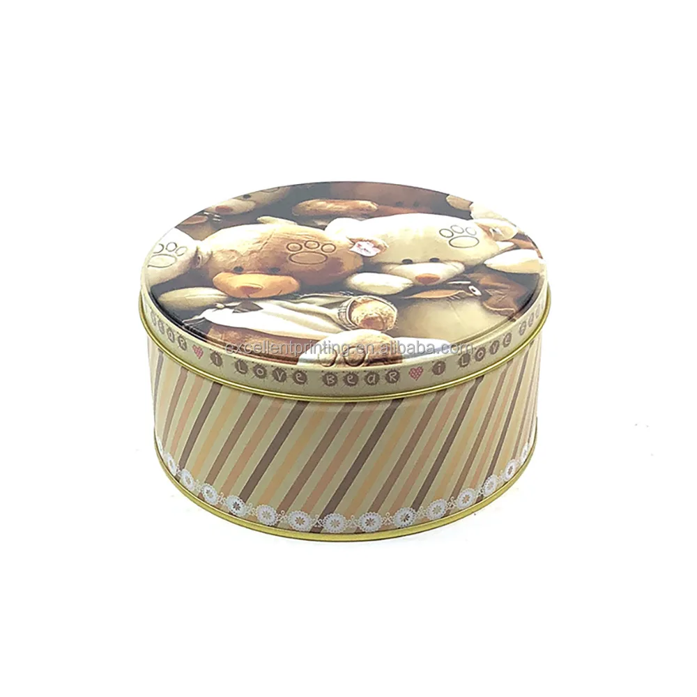 Wholesale Manufacturer custom tin boxes Custom Printed Tin Cans For Biscuit Packaging Tin Box Container