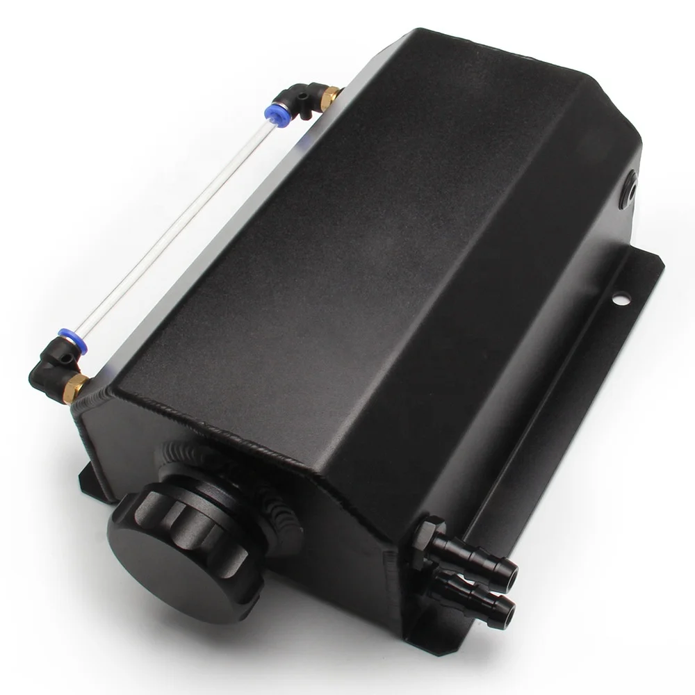 Universal 1L 2L Aluminum Breathable Car Engine Coolant Radiator Oil Fuel Tank Catch Can Reservoir