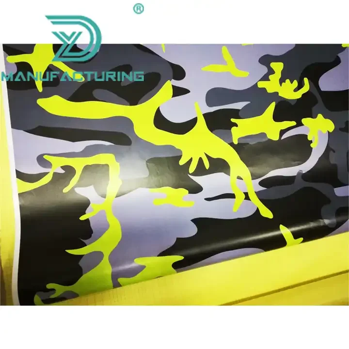 Snow camo air bubble free Large Red Tiger Camouflage Vinyl Car Wrap Film