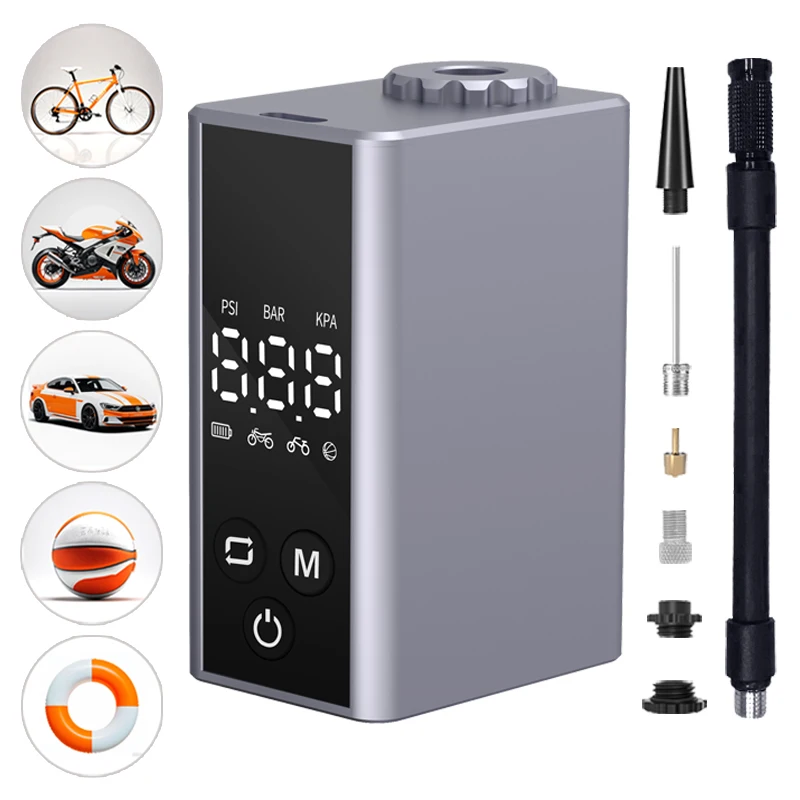 Small rechargeable wireless electric smart portable air compressor car ball bicycle air pump 150 PSI