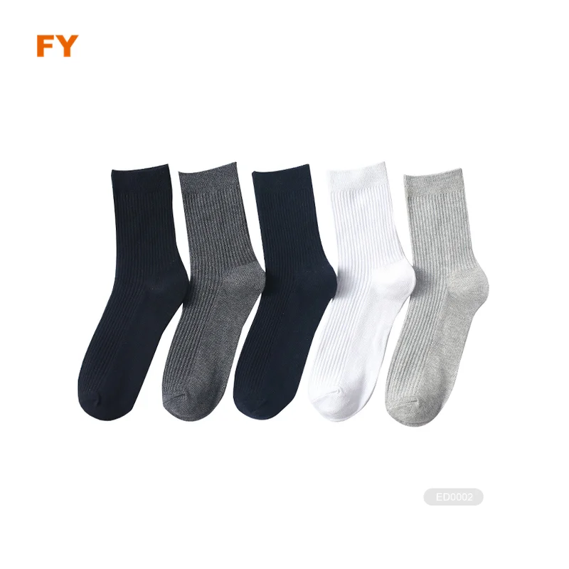ZJFY- N060 Оптовые Самые дешевые экологически чистые носки zhuji basic taobao из переработанного хлопка 5 шт. в упаковке