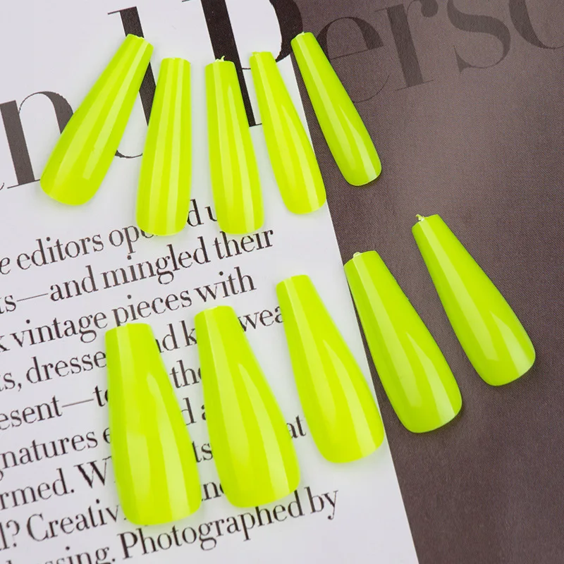 Hot Selling Fake Nails False Nail Tip Press On Tips Acrylic Nail Tips Colorful Artificial Fingernails