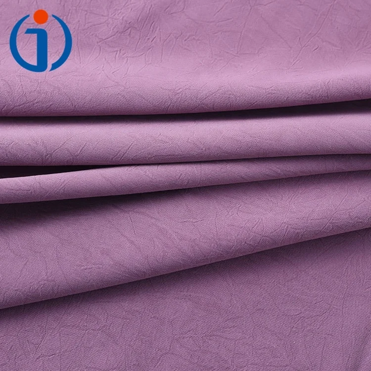 Factory Supply 75D Solid Dyed Polyester Double Layer Poka Conjawar Crepe Abaya Robe Fabrics for Modest Muslim Dress