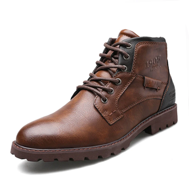 2023 New Styles Men Retro Classic Outdoor Leather Ankle Shoes For Man  Western men  Boots
