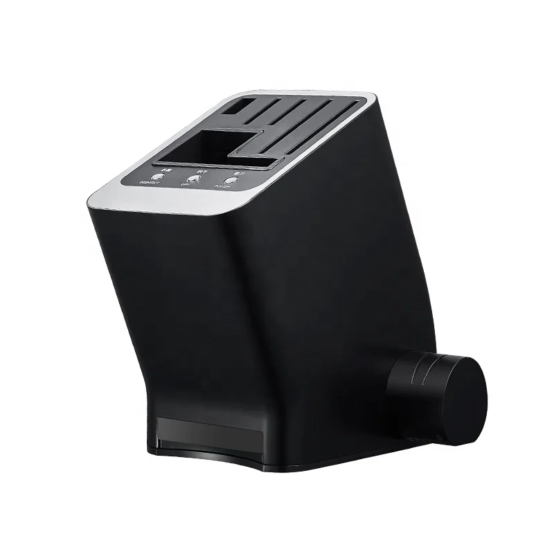 Kitchen Usage Multi-function Different Colors Knife Holder Home Appliances ABS Plastic Shell Clear Knife Block With Sharpener