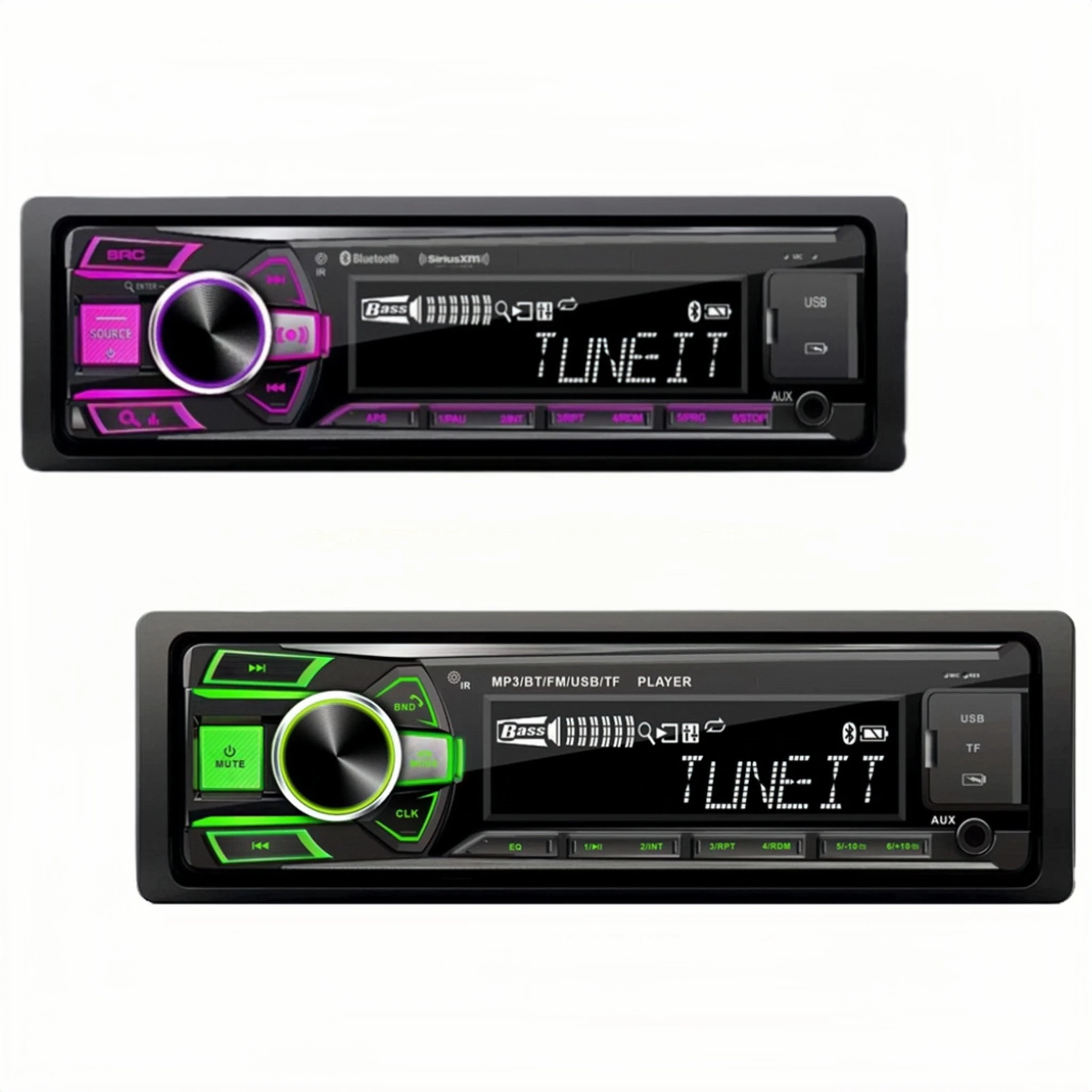 Universal SIngle Din Removable Bluetooth Multi-function Car MP3 Player FM USB TF AUX Input Stereo 7 Color Lights Music Player