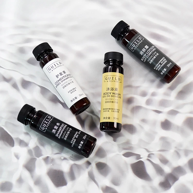 S&J Disposable Custom Cosmetics Kit UV Paper Box Waterproof Bathroom SPA Hotel Guestroom Amenities Supplies Series