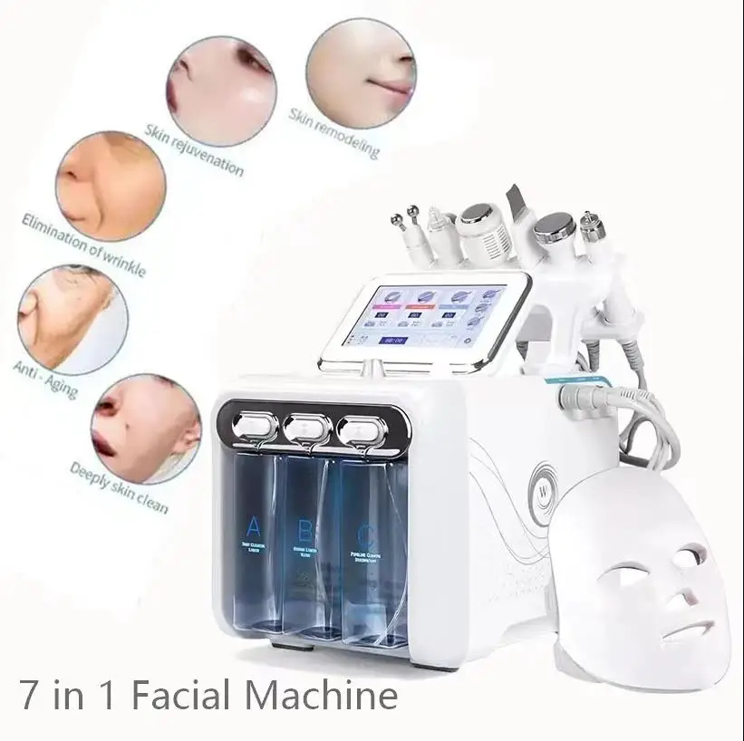 Small Bubble hydra 7 in 1 Facial Machine Hydro maquina hidro equipo h2o2 dermabrasion machine for beauty clinic