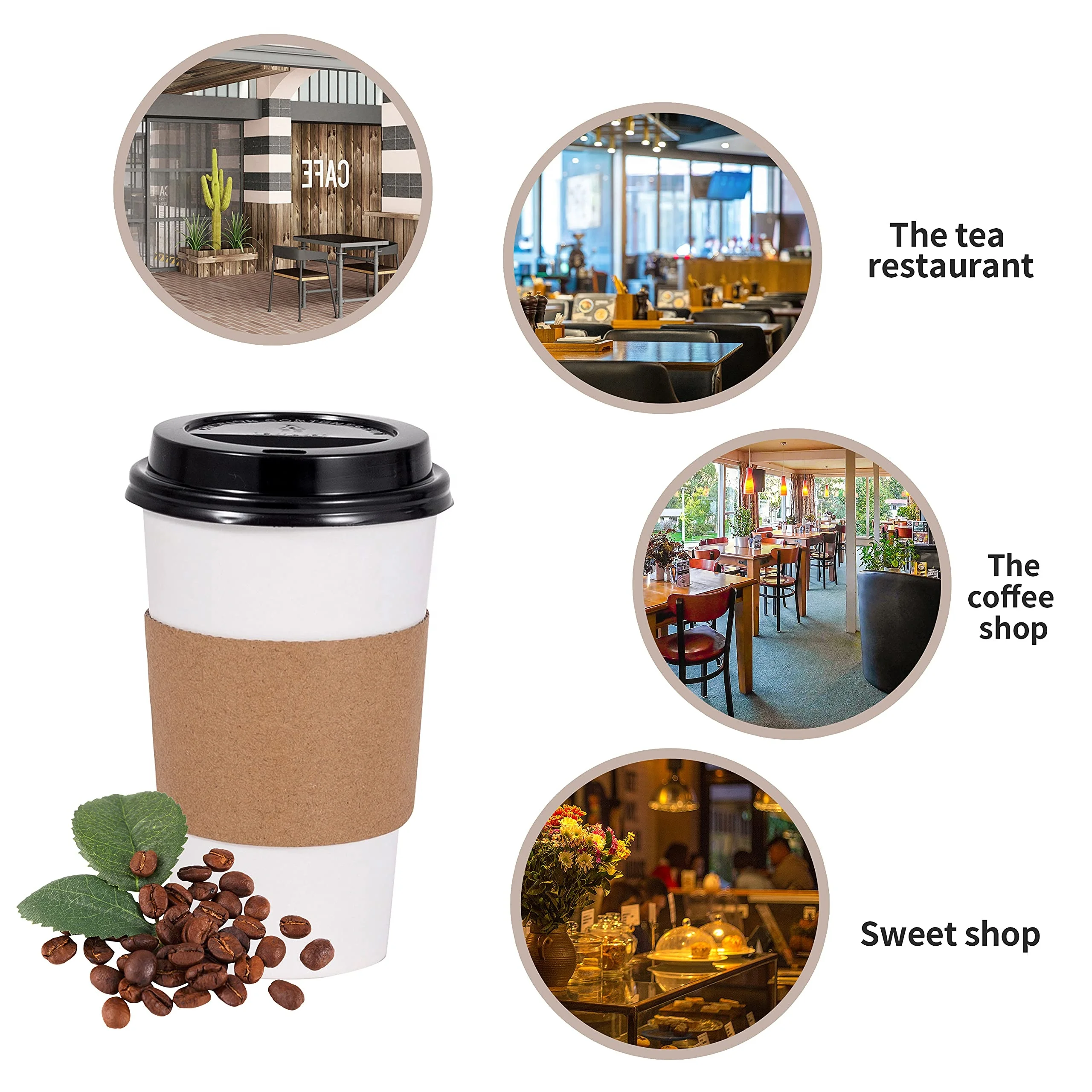 Small Business Choice 95mm Glossy Kraft Paper Cup