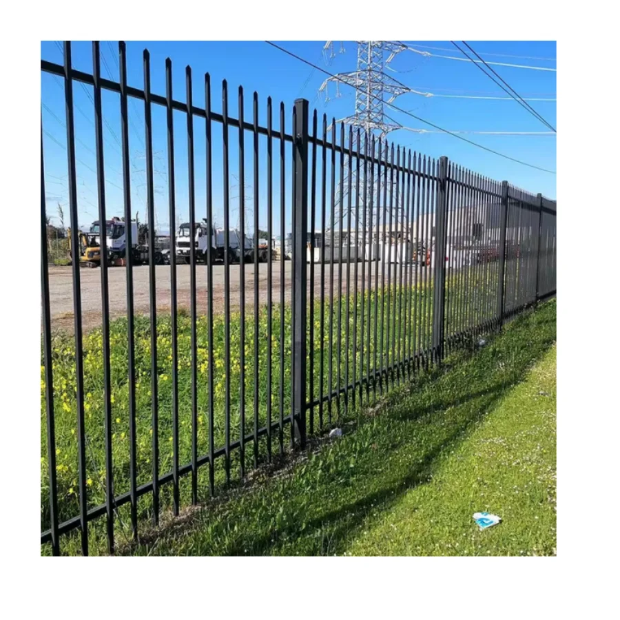 Easy Assembly  Powder Coated Black  Wrought Iron Garden Fence Gate for House Privacy