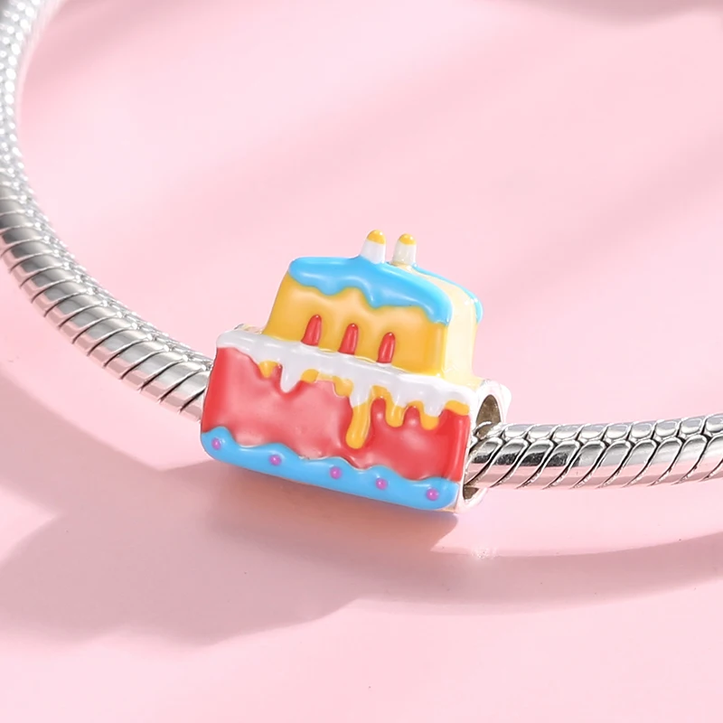 High Quality 925 Silver Delicious Food Dress Animals Pumpkin Yellow Duck Beads Charms for Jewelry Making Fit Original Bracelet