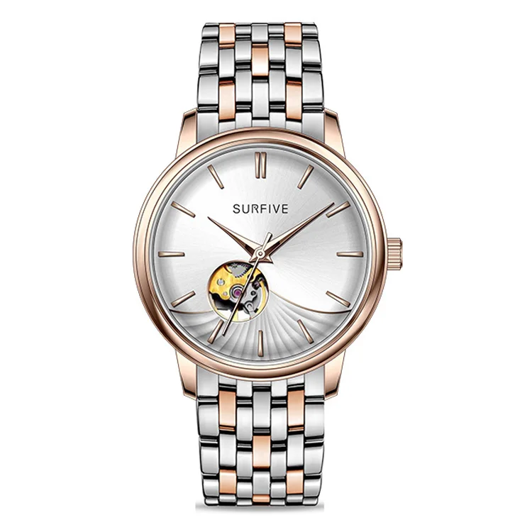 oem high quality customized waterproof stainless steel wrist automatic men wrist watch