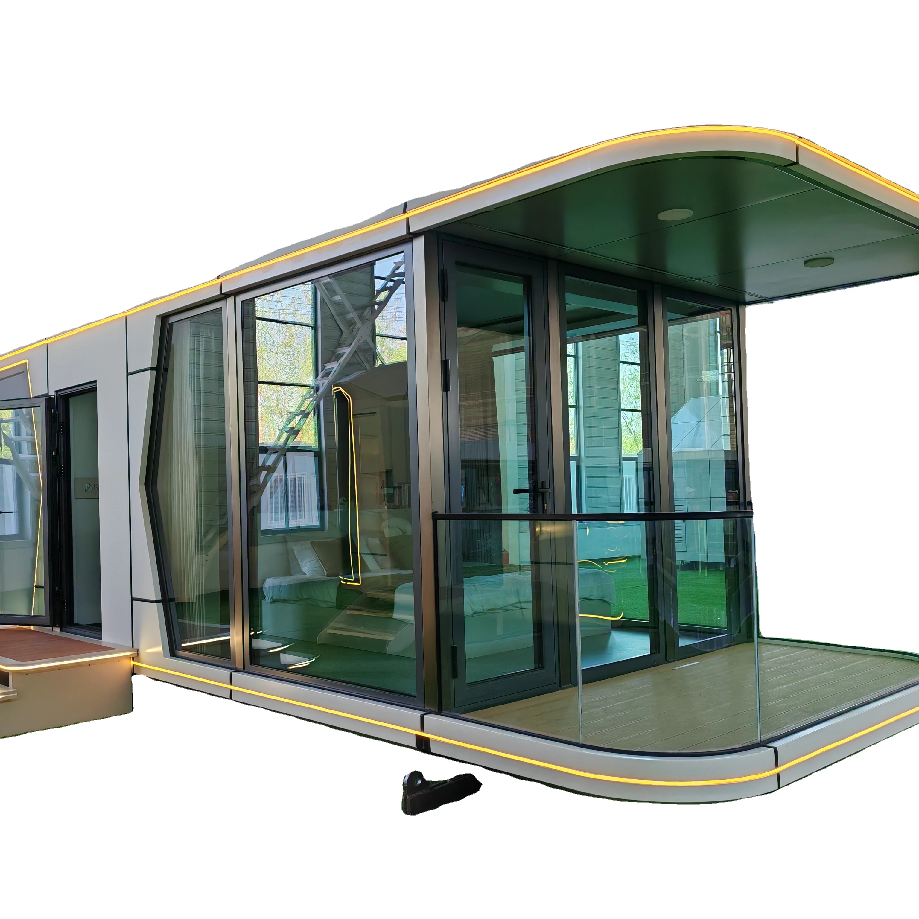 30FTModern Outdoor Sleeping Pod Space Capsule Hotel Home Cabin House Luxury Tiny Prefab Container Houses