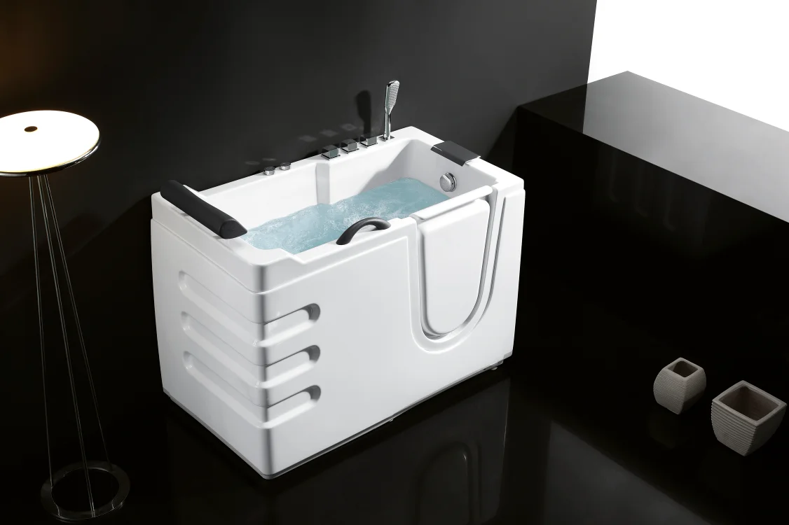 Luxury Acrylic Quality Whirlpool Massage Jacuzzi Elderly Walk In Modern Bathtub For Bathroom Design
