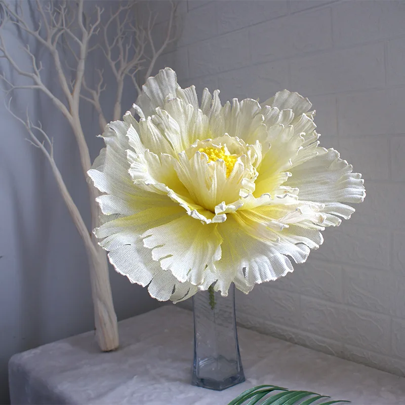 Wholesale Silk Artificial Giant Big Peony Flower For Window Dressing Decoration