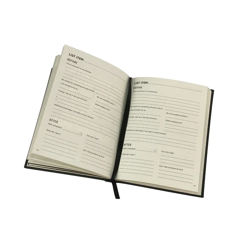 Factory whole cheap custom journal book printing hardcover journal custom printed pages