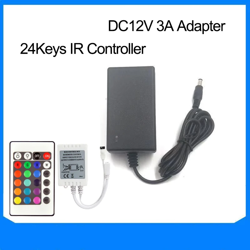 Power adapter DC12V 1A 2A 3A 12W 24W 36W  for led strip US EU AU UK Plug to match SMD flexible rope light Transformer