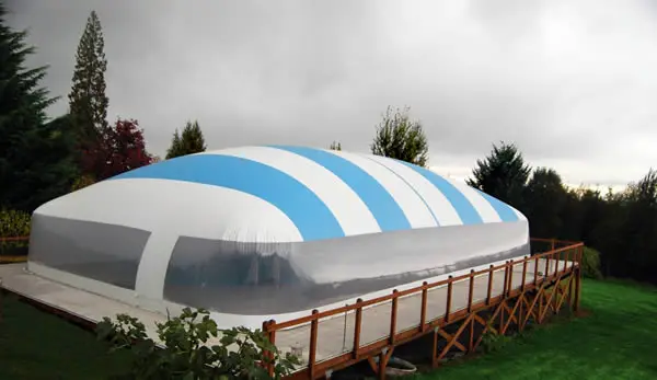 Хит продаж надувная Крышка для бассейна прозрачная крышка надувного с воздушными пузырями прямоугольная из ПВХ использования на открытом воздухе