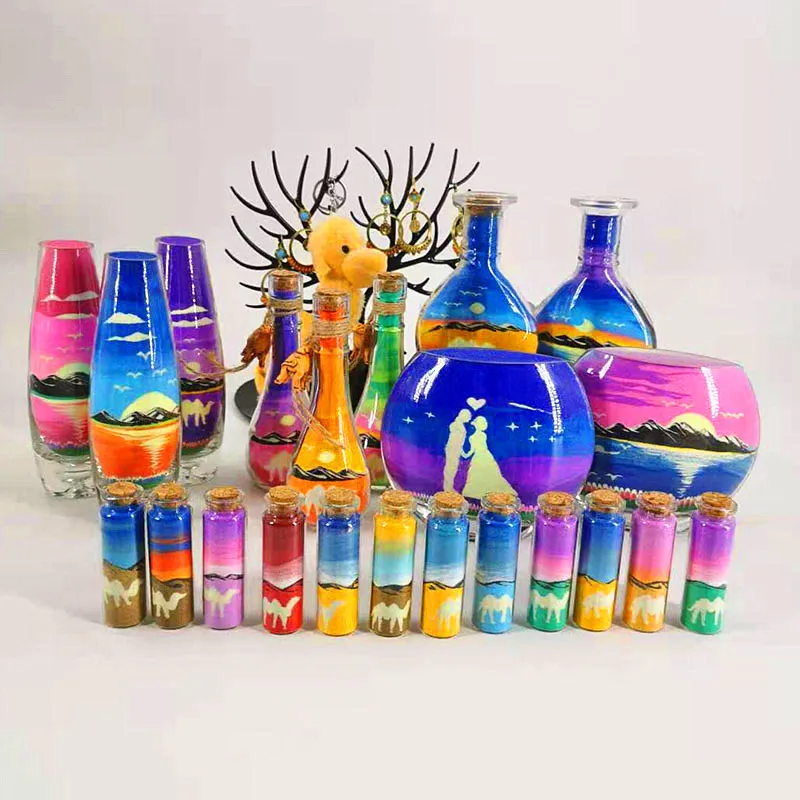 DIY SAND ART BOTTLES, glow in dark sand art kit