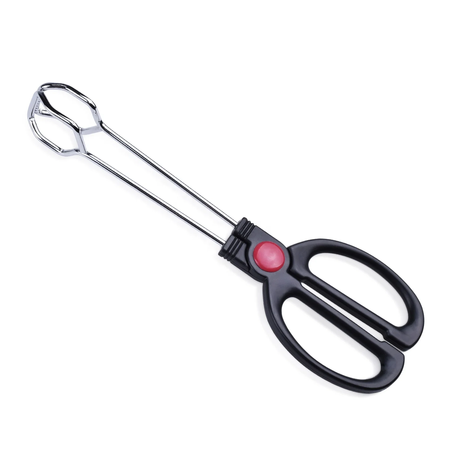 Stainless Steel Kitchen Barbecue Scissor Tong Cooking Baking Bread Food Tongs