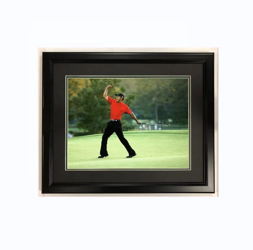 Custom handmade tiger woods signed photo frames wood decoration wall decor wood craft for supplies Graduation certificate frame