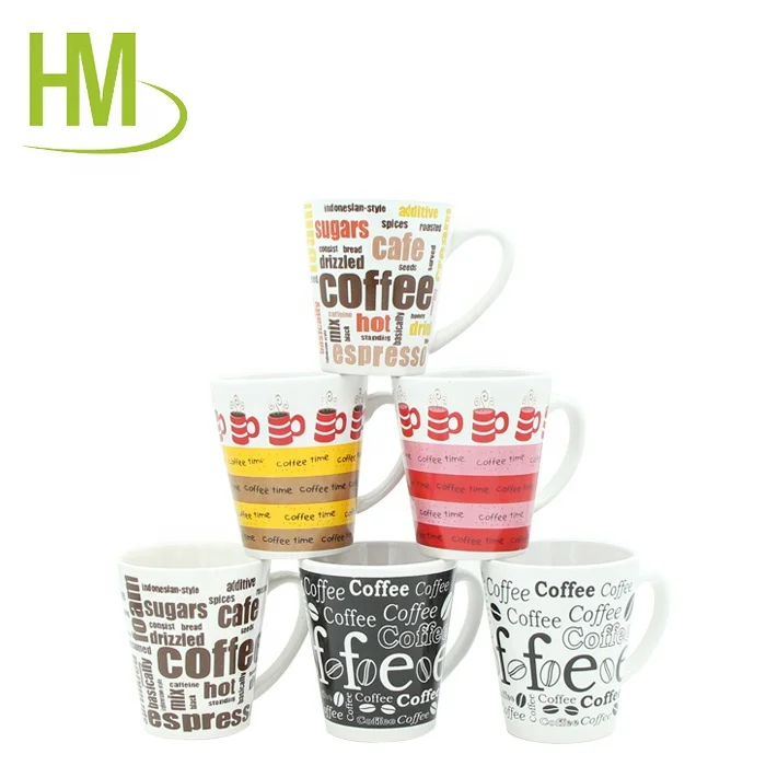 various design promotion cheap hot water porcelain coffee mug with handle  ceramic mug Wholesale