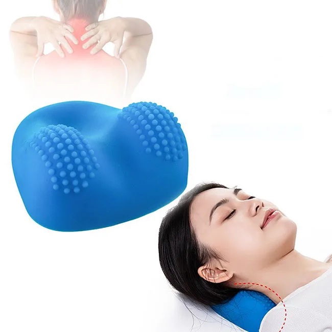 With massage point PVC massage traction pillow Spine Neck Muscle Relaxer Cervical massager
