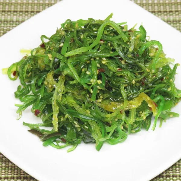 Japan seasoned dried seaweed flavored fresh seafood with salad