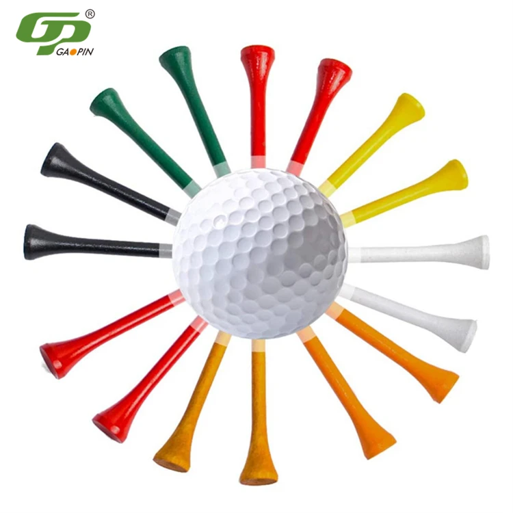 Wood Golf Tees Custom Logo Biodegradable Tee Natural Bamboo Wooden Accessories Holders