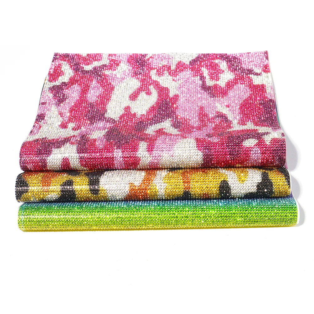 24*40 cm Good Quality Hot Fix Self Adhesive Heat Transfer Crystal AB Glass Rhinestone Sheet